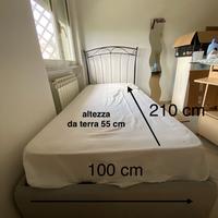 Letto singolo 1 piazza e mezzo con contenitore