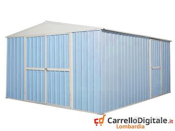 Box prefabbricato in acciaio 360x430cm azzurro