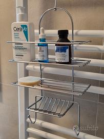 Portaflaconi cromato da doccia