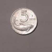 Moneta da 5 lire del 1952