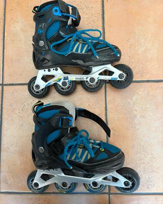 Pattini Oxelo Fit 5 JR regolabili Tg 35-38