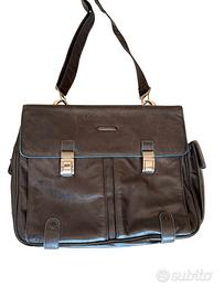 Borsa da ufficio PIQUADRO originale in pelle nera