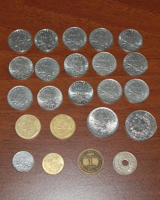 MONETE Varie dal 1895 al 1998 (Italia Francia ecc)