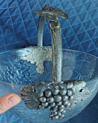 CENTROTAVOLA CON MANICO IN ARGENTO 