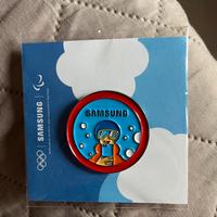 Spilla sciatore Samsung Milano Cortina