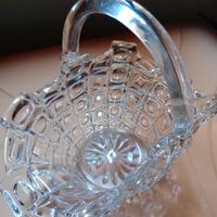 Cestino in Cristallo di Boemia Cecoslovacchia 