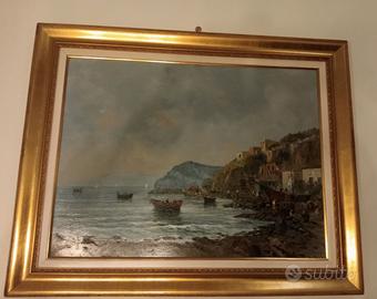 Quadro marina con barche - Manno