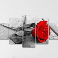 quadro con rosa rossa