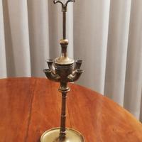 Antica lampada ad olio fiorentina in ottone