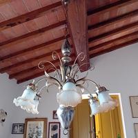 lampadario in vetro di murano + lampada da muro