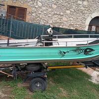 Canadian in alluminio 3,70 mt con motore e carrell