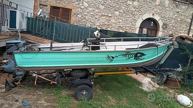 Canadian in alluminio 3,70 mt con motore e carrell