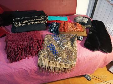 Mantelle, sciarpe, cappello, collo pelo
