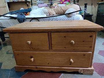 cassettiera mobiletto in legno 