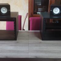 Case  rack neri per recording studio,opz. le ruote