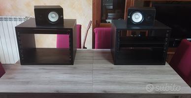 Case  rack neri per recording studio,opz. le ruote