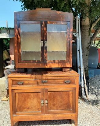 Antica Credenza/Vetrinetta completa di fine '800