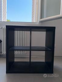 Libreria bassa nera a 4 vani – Mobile contenitore
