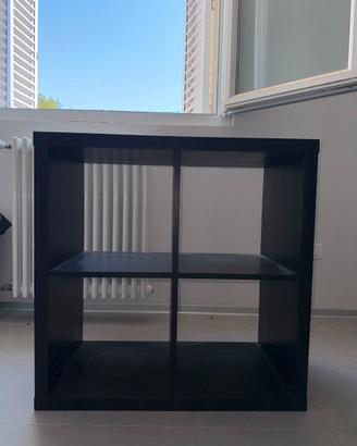 Libreria bassa nera a 4 vani – Mobile contenitore