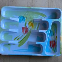 Portaposate per cassetto - fantasia floreale