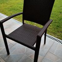 6 sedie rattan