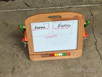 lavagna piccola da tavolo, double face