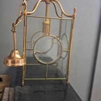 lampadario rettangolare a sospensione in ottone