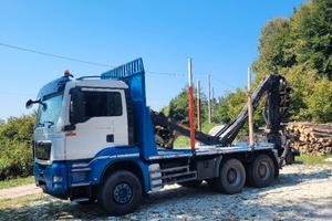 Man TGS 33.480 6x4 MACCHINA OPERATRICE  LEGNAME