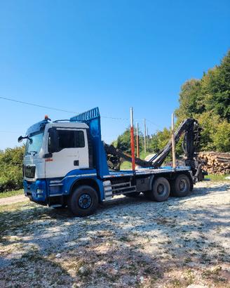 Man TGS 33.480 6x4 MACCHINA OPERATRICE  LEGNAME