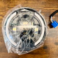 Faro Led da 8 pollici moto/auto, bicolore nuovo
