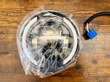 Faro Led da 8 pollici moto/auto, bicolore nuovo