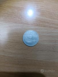 moneta 5 lire delfino