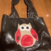 Borsa ecopelle con gufo