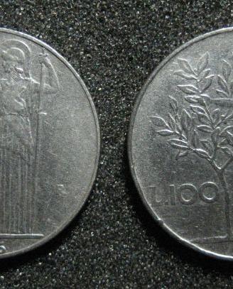 100 Lire Minerva 1956 (2 monete)