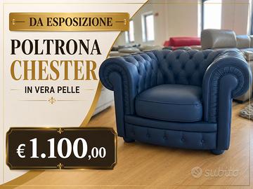 € 1100,00 poltrona chester da esposizione in pelle