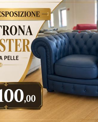 € 1100,00 poltrona chester da esposizione in pelle