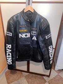 Rara giacca vintage in vera pelle Nokia Moto Gp