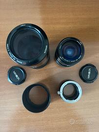 Minolta AF 70-210, AF 35-105 + adattarore sony