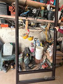 Porta in alluminio con vetro- misure 246x146cm