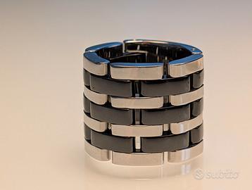 Anello acciaio e ceramica K&bros