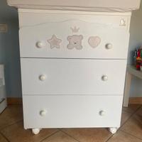 lettino e fasciatoio bimbo