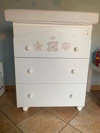 lettino e fasciatoio bimbo