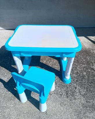 TAVOLO MULTIATTIVITA' BAMBINI CON SEDIA + omaggio
