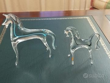Cavalli in vetro di murano 