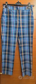 pantalone cotone  Donna Tartan Benetton - tg 42 