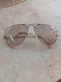 occhiali rayban in oro 10k vintage 