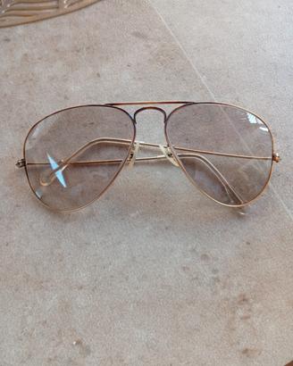 occhiali rayban in oro 10k vintage 