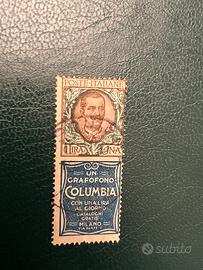 Francobollo regno columbia pubblicitario