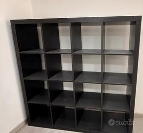 Libreria Ikea Kallax nera 4x4