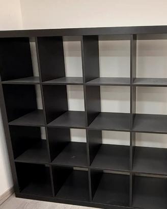 Libreria Ikea Kallax nera 4x4